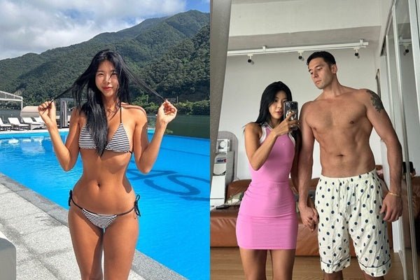 JJ reveals stunning S-line body in revealing swimsuit, captivating fans with her fit lifestyle and recent honeymoon with husband Julien Kang. - OUR K-POP