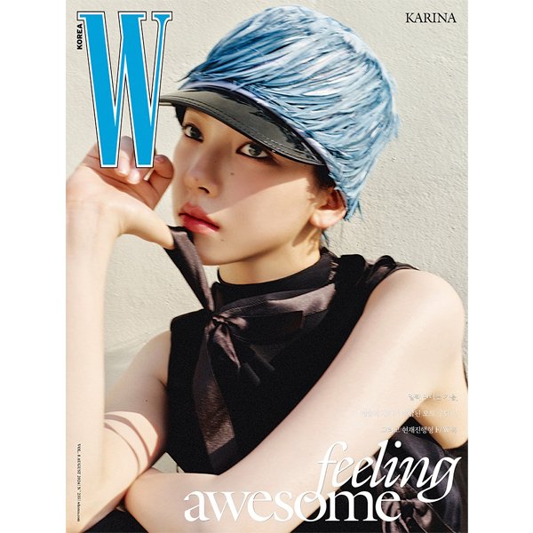 [24 - 07 - 29] W 2024.08 C Type (Cover : aespa : KARINA / Contents : aespa : KARINA 12p, NCT : JAEHYUN 12p, SEVENTEEN : HOSHI 10p) - OUR K - POP