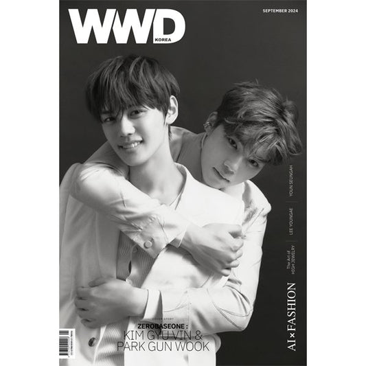 [24 - 08 - 23] WWD Korea 2024.09 (Cover : ZEROBASEONE : GUNWOOK&GYUVIN / Contents : ZEROBASEONE : GUNWOOK&GYUVIN 10p) - OUR K - POP