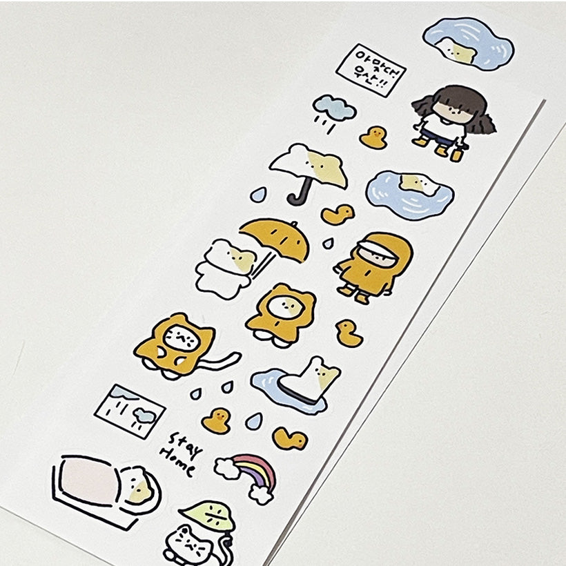 [with ham] Raining Sticker