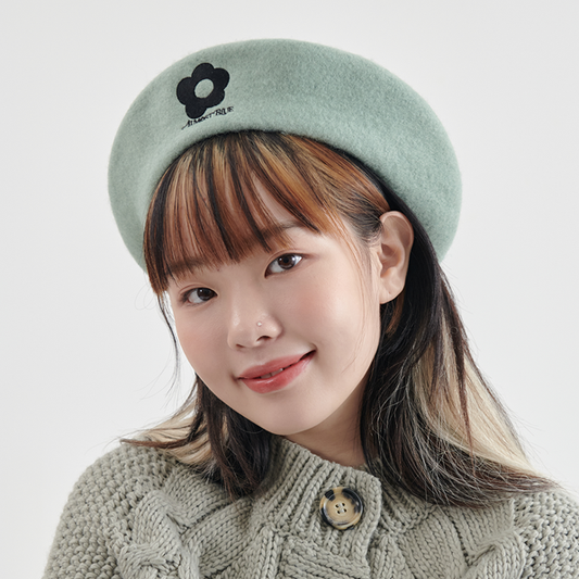 ★Event!★ Flower Wool Beret [Green]