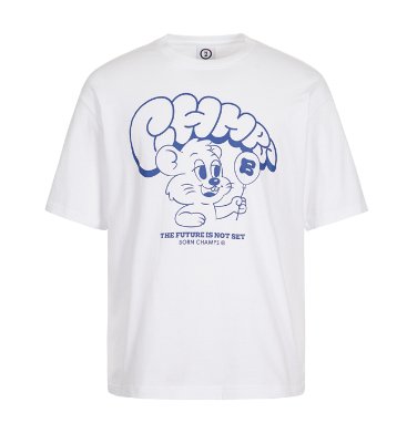 [BORNCHAMPS] Chmps Bicky Made Bubble Tee [White] 2sizes - OUR K - POP