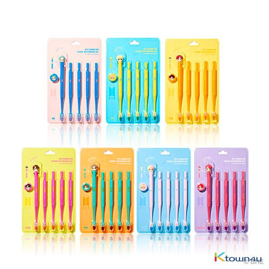 BTS - BTS Character Figure Toothbrush Set 5p - OUR K - POP