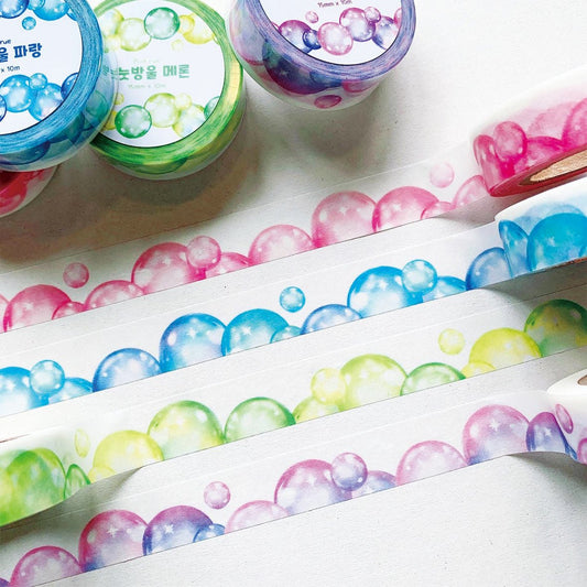 bubble masking tape 4ea+sticker 1ea - OUR K - POP