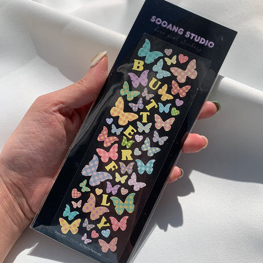 check butterfly sticker - OUR K - POP