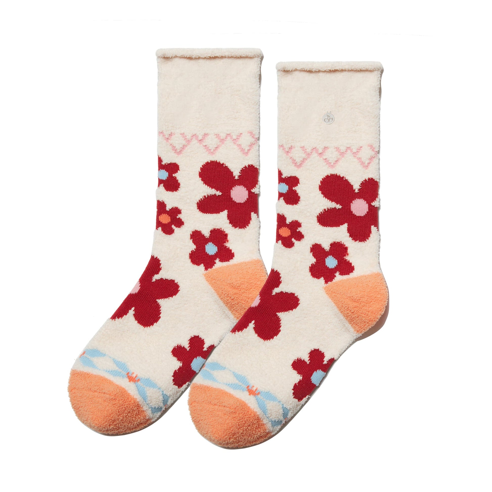 Cherry Pattern Terry Socks [PIA][Free] - OUR K - POP