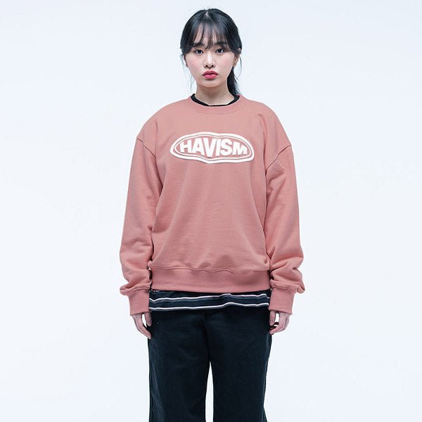 Embo Logo Sweatshirts [Pink] - OUR K - POP