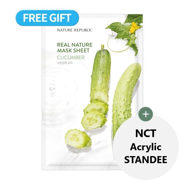 [Expiring soon] [NATURE REPUBLIC] Real Nature Cucumber Mask Sheet (RR) - OUR K - POP