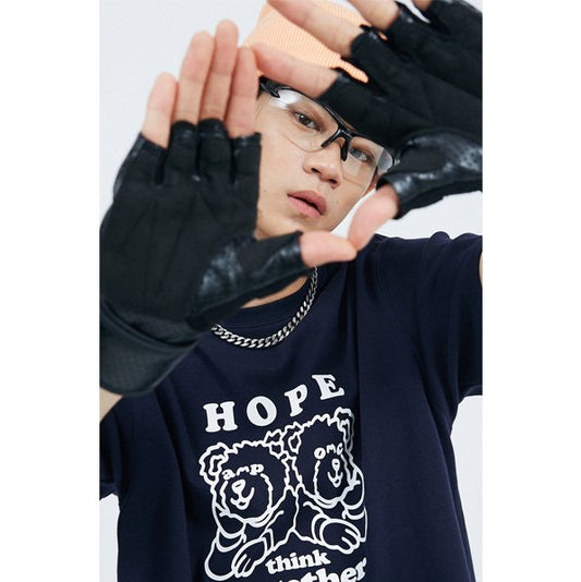 HTT 1/2 T-shirts [Navy] - OUR K - POP