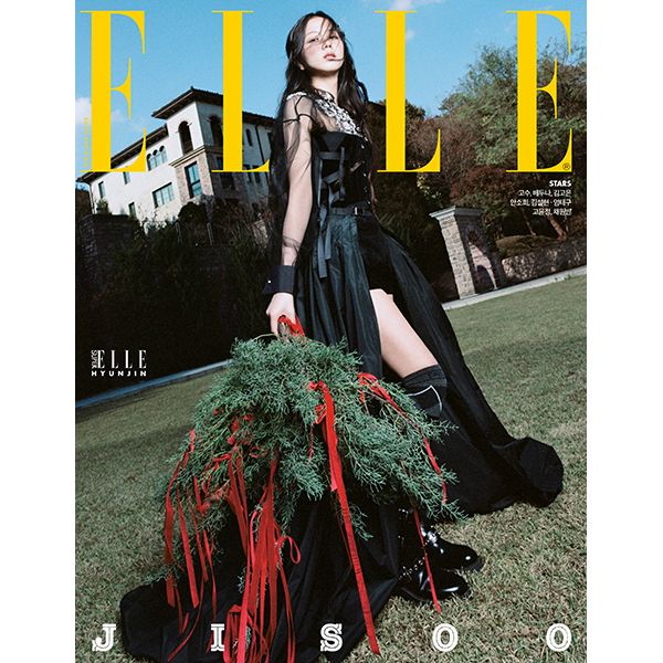 [Magazine] [24 - 12 - 03] ELLE 2024.12 C Type (Cover : JISOO (C Type) & Super ELLE Book in Book Cover : Stray Kids : HYUNJIN (A Type) / Contents : JISOO 16p, Bae Doona, Go Soo) - OUR K - POP