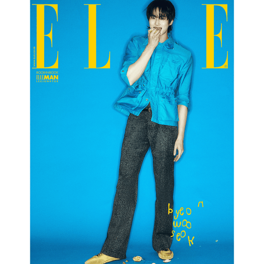 [Magazine] [25 - 03 - 06] ELLE 2025.03 H Type (Cover : Byeon Wooseok / Content : Byeon Wooseok 22p, Kim Tae Ri 16p, Lee jun - hyuk 18p, MINHYUK 8p, KiiiKiii 12p) - OUR K - POP