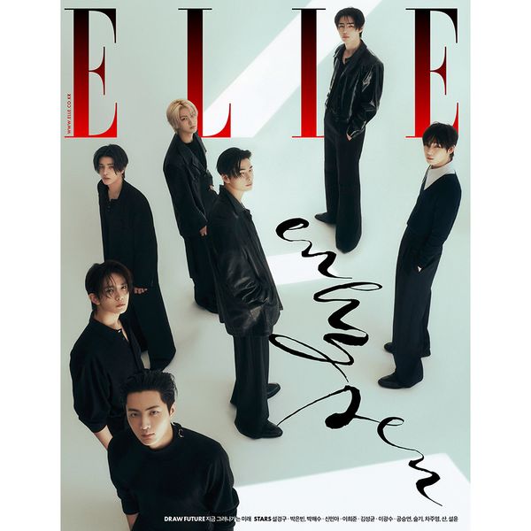 [Magazine] [25 - 04 - 02] ELLE 2025.04 A Type (Cover : ENHYPEN / Content : ENHYPEN 26p, NMIXX : SULLYOON 8p, Red Velvet : SEULGI 8p, ATEEZ : SAN 14p) - OUR K - POP
