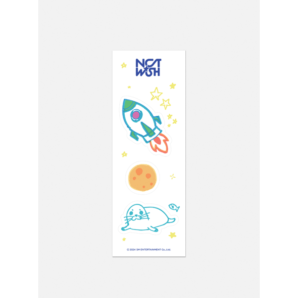 NCT WISH - REMOVABLE HAND DRAWN STICKER - OUR K - POP