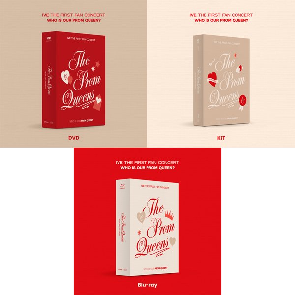 [SET] IVE - IVE THE FIRST FAN CONCERT [The Prom Queens] DVD + KIT VIDEO + Blu - ray - OUR K - POP