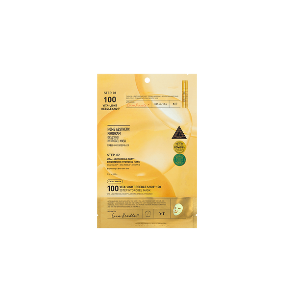 [VT COSMETICS] VT VITA - LIGHT REEDLE SHOT® 100 2STEP HYDROGEL MASK - OUR K - POP