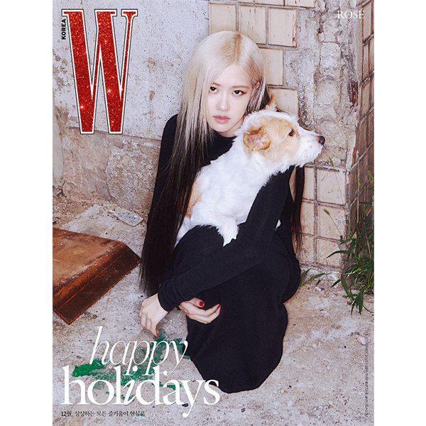 W Volume 12 2023.12 A Type (Cover : ROSÉ / Content : ROSÉ 12p, WOODZ 6p, aespa : Giselle 9p) - OUR K - POP